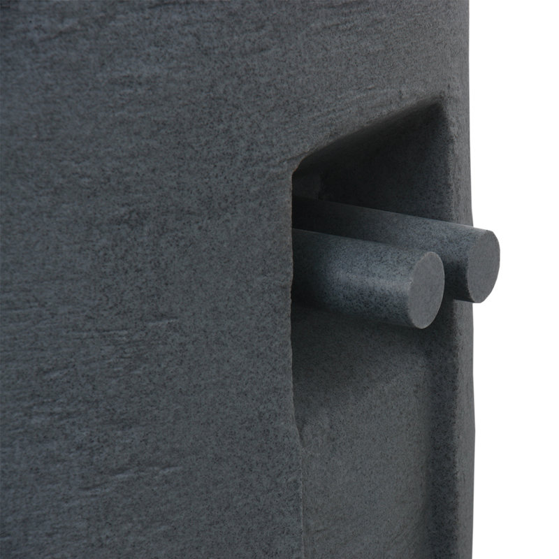 Tonneau cylindrique en plastique pour la collecte de l'eau de pluie Athena, H 49 po x l 24 po x P 24 po