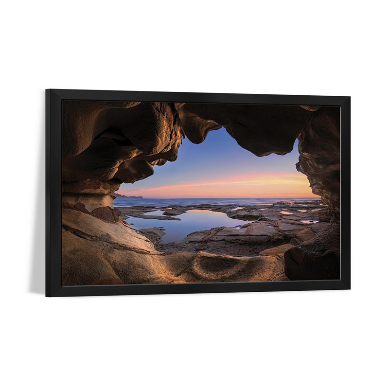 «Sea Cave», affiche encadrée de qualité supérieure par Jingshu Zhu, H 16 po x l 24 po