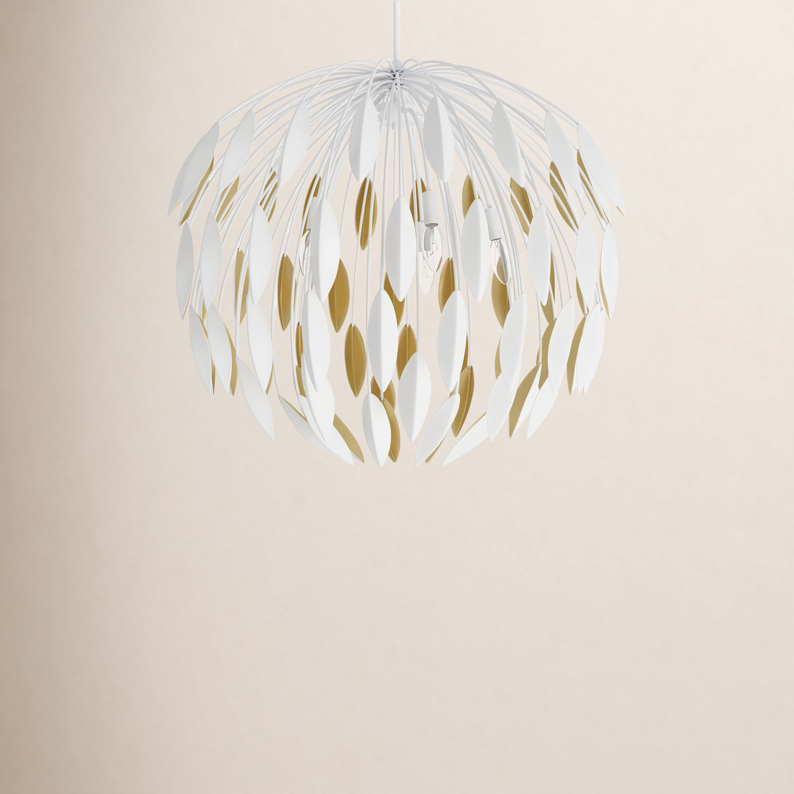 Damien 5-Light Pendant, White