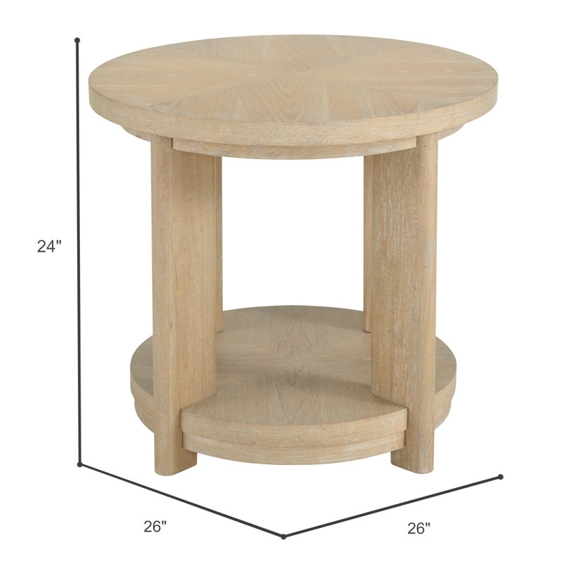 Paola Solid Wood End Table with Storage