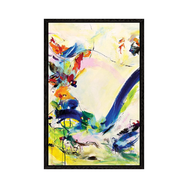 Waterfall by Radek Smach - Painting on Canvas, Black Framed, 66.04 cm H x 45.72 cm W