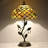 Tiffany Lamp Fish Scales Style Stained Glass Table Lamp Desk Bedside Reading Light 12X12X19 Inches with Metal Leaf Base Decor Bedroom Living Room
