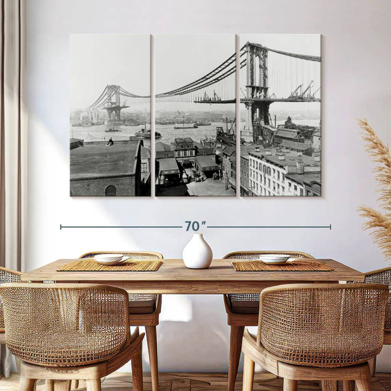 Lilie Manhattan Bridge Construction, 42" H x 65" W