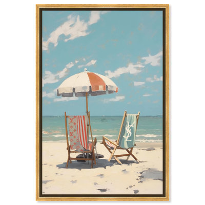 «Clear Skies Beach II», art mural Glam Coastal par Art Remedy