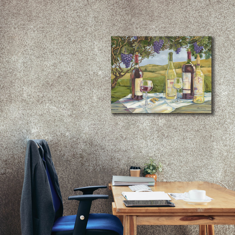 «Vineyard Wine T dégustation» par Paul Brent, H 26 po x l 34 po x P 1,5 po
