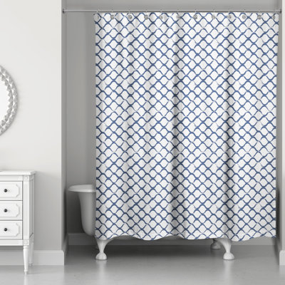Scharron Geometric Shower Curtain