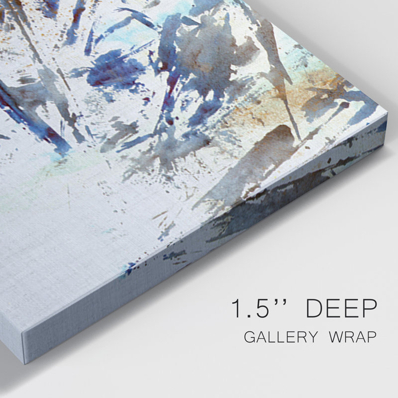 Waters Edge II - Toile tendue avec châssis de qualité supérieure - Prêt à être accroché, H 12 po x l 24 po x P 1 po
