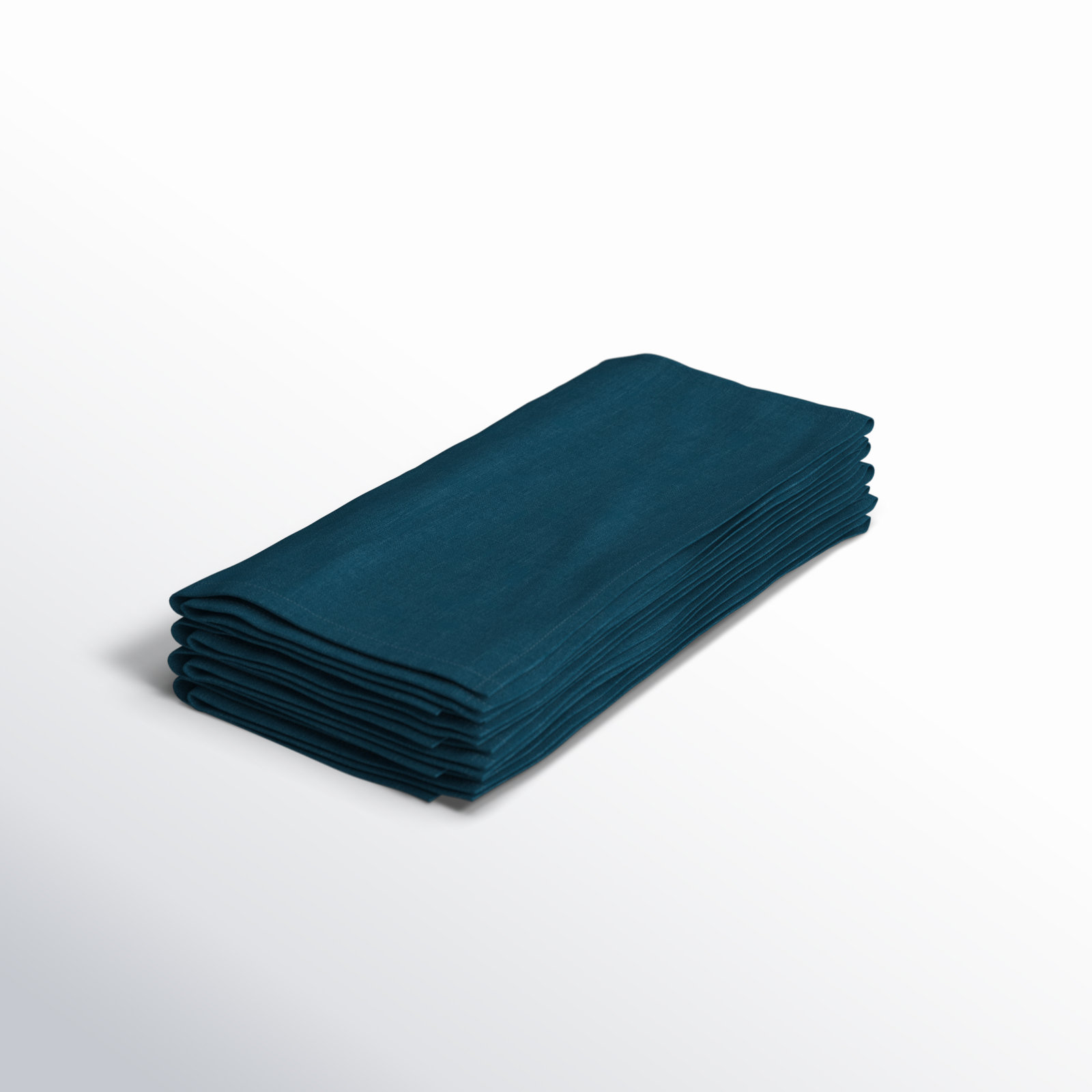 Alvia Reversible Linen Napkin, Dark Blue