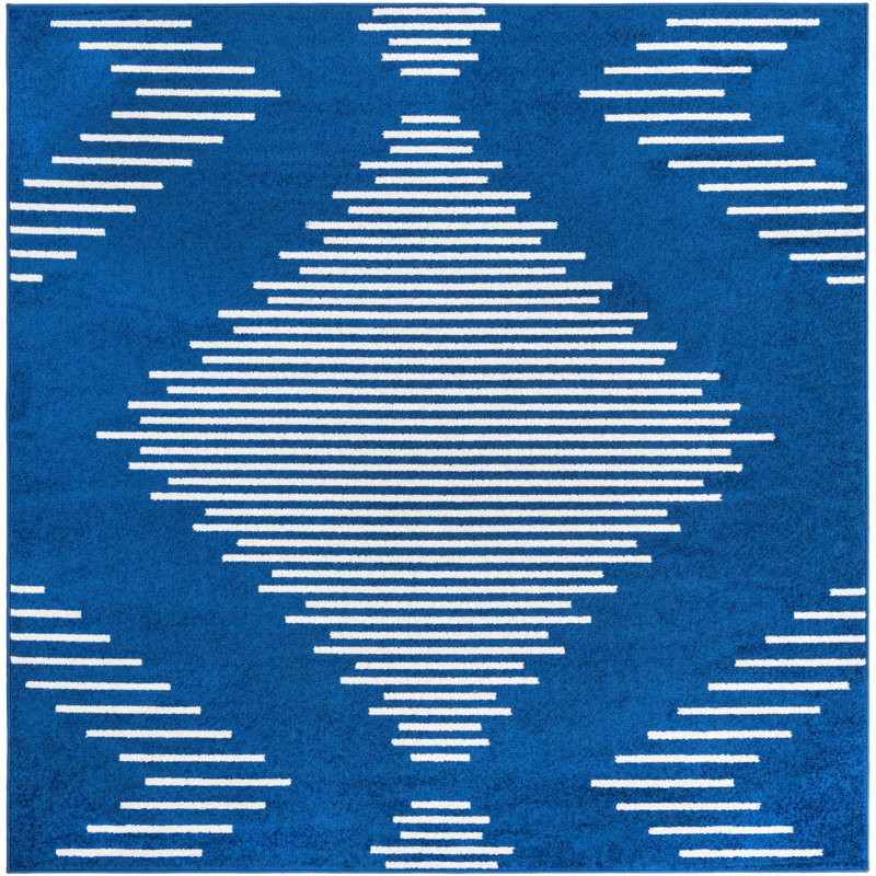 Geometric Indoor Rug, Square 7'