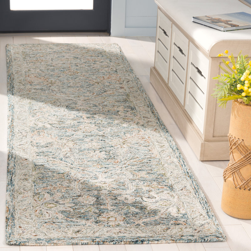 Tapis oriental en laine / coton touffeté à la main Kayla, Tapis de couloir 2 pi 3 po x 8 pi