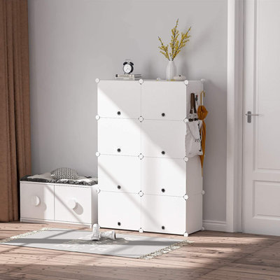 24 Pair Stackable Shoe Storage Cabinet