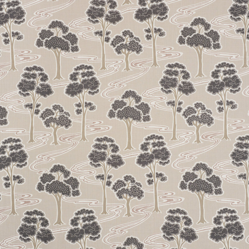 Tree River Linen Fabric, Blush