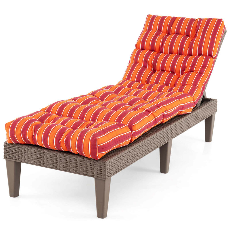Coussin de fauteuil inclinable 73 po, 1, Rayures oranges