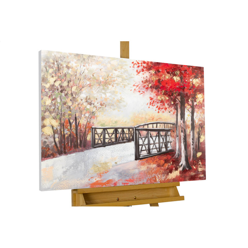 Hand -painted Shining Autumn Day Acrylic Painting