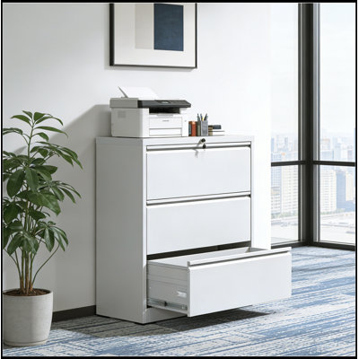 Metal Filing Cabinet with 3 Drawers