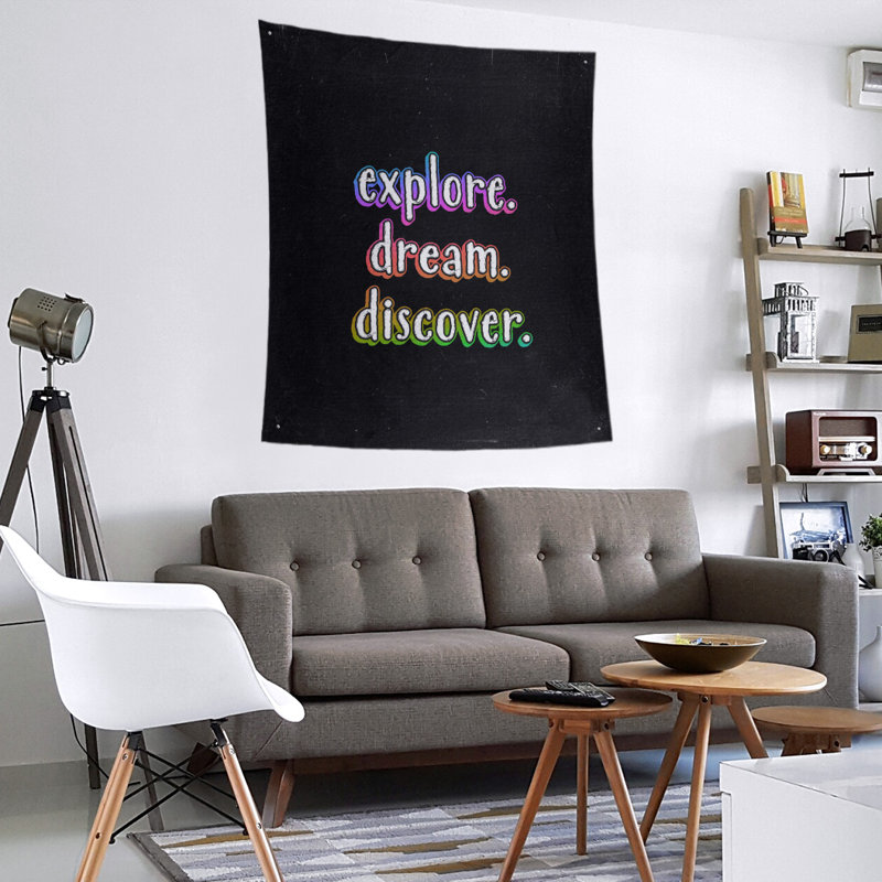 Tapisserie tableau noir en polyester discover rêve, H 80 po x l 68 po, Arc-en-ciel