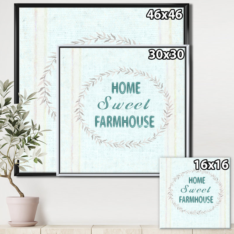 Campagne florale XIII-impression d’art textuel sur toile, H 16 po x l 16 po x P 1 po, Cadre flottant blanc