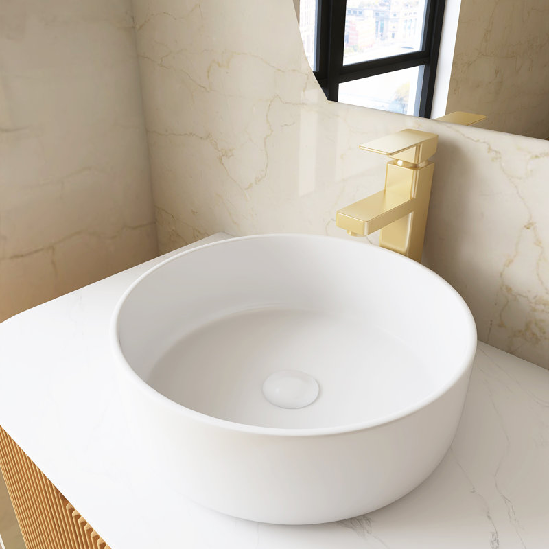 30" Wall-Mounted Floating Bathroom Vanity With Sink, Natural Wood