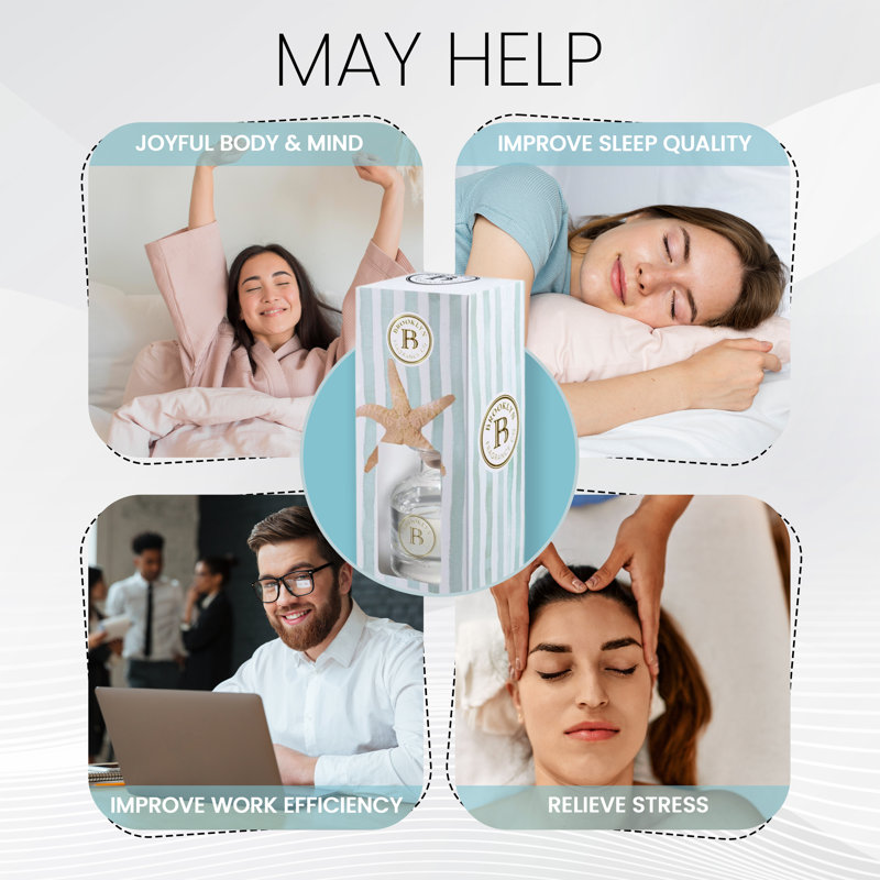 Brooklyn Fragrance Co. Aroma Diffuser - Long Lasting Premium Fragrance - Air Freshener For Home Sea Sprays- Reed Diffuser For A Large Room - 100ml
