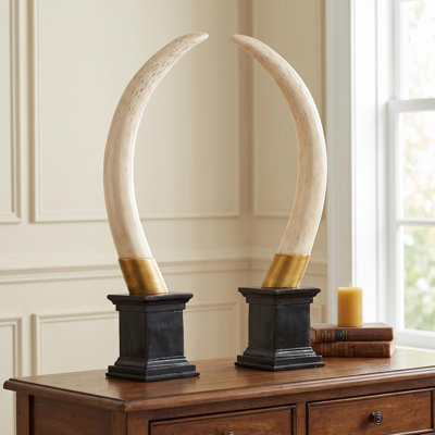 Sculpture British Colonial Elephant Tusk