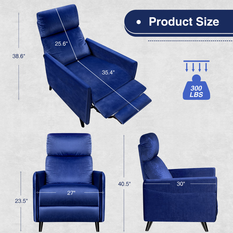 Fauteuil de massage, Mélange de coton bleu