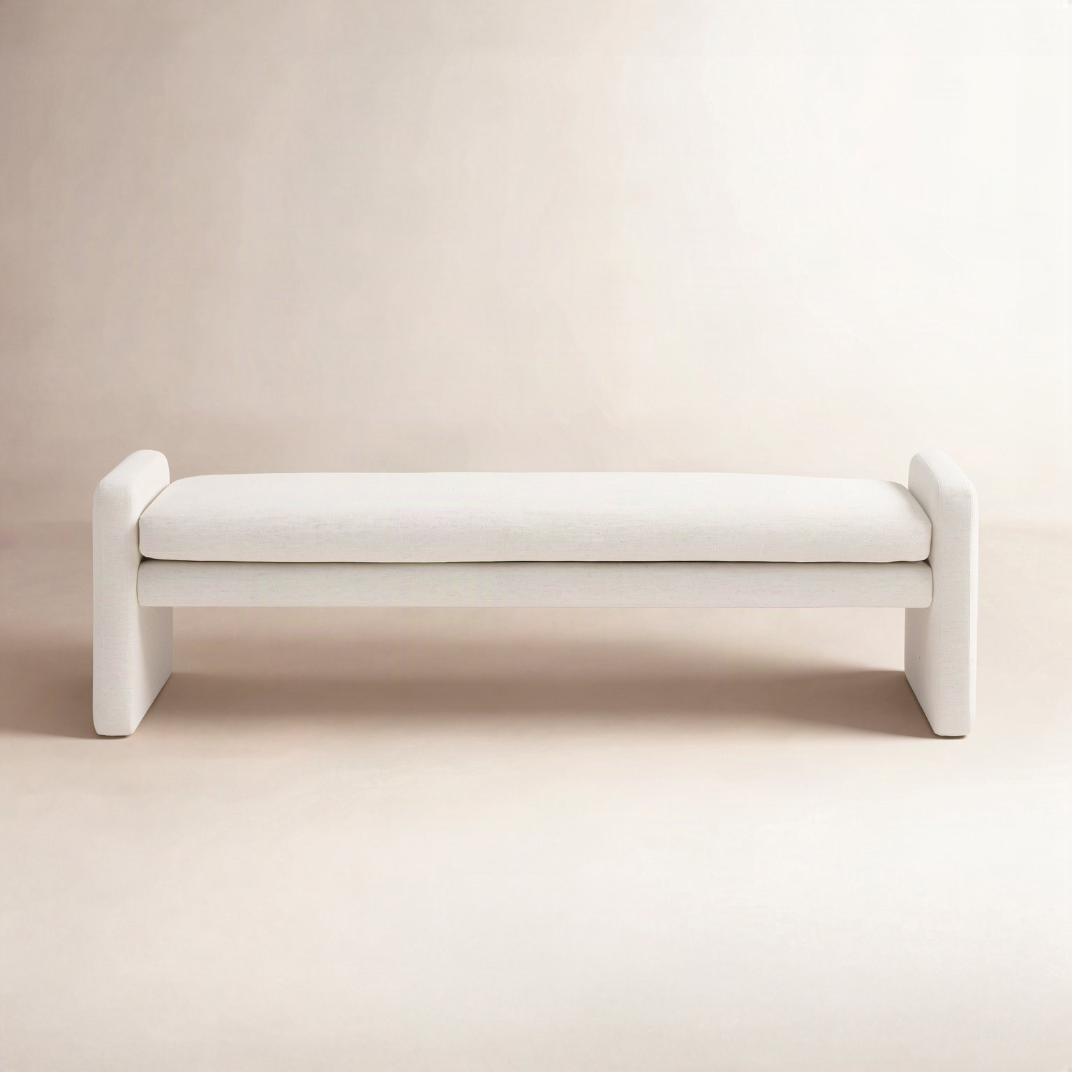 Geordi 70" Dining Bench, 19" H x 70" W x 18" D, Crypton Nomad Snow