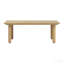 Table basse d'extérieur carrée en bois d'acacia