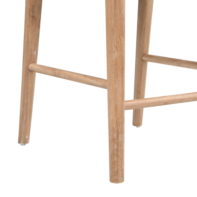 Tabouret de bar Cayli, Coussin gris anthracite / structure naturelle, 4