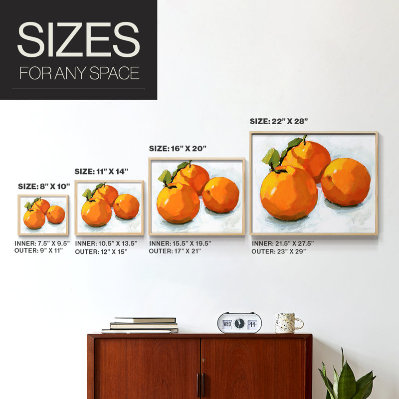 Citrus Grouping I - Reproduction encadrée - Restickable, H 8 po x l 10 po, Naturel