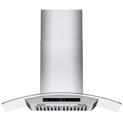 Hotte murale 30 pouces, 900 CFM, hotte murale en acier inoxydable avec geste / tactile / télécommande, avec lumières DEL