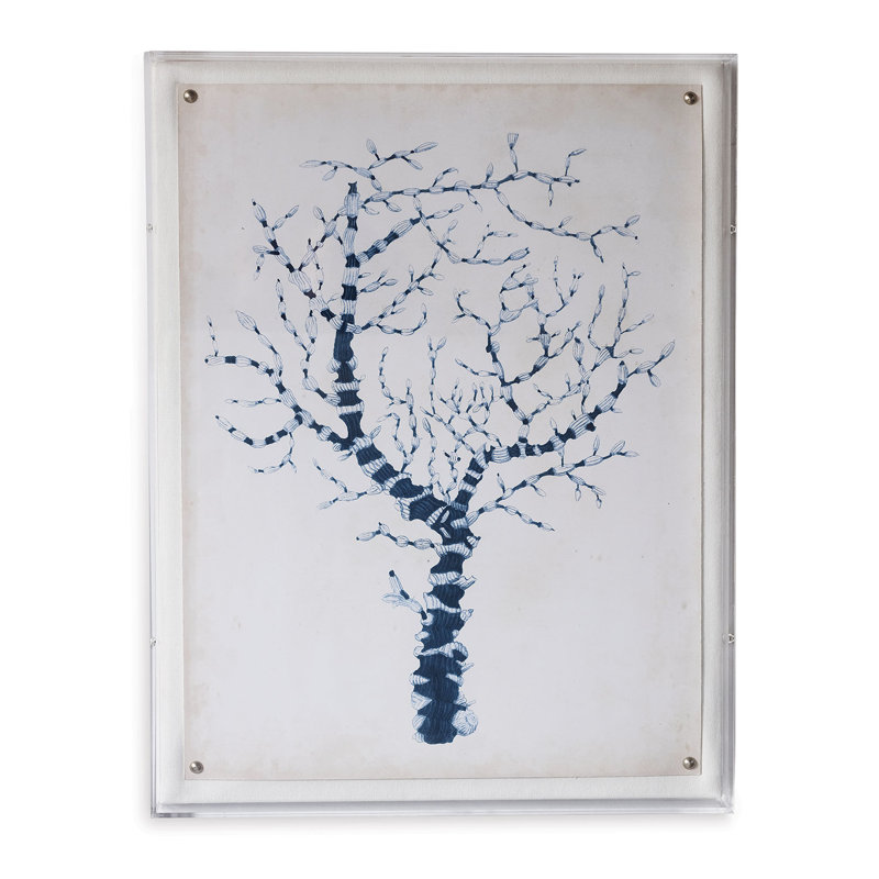 Coral Giclee Print in Lucite Shadow Box Frame