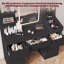 LED Dressing table 7 Drawers and 7 Storage Shelves Dressing Table With Mirror Large Desktop Makeup Desk-1065624989