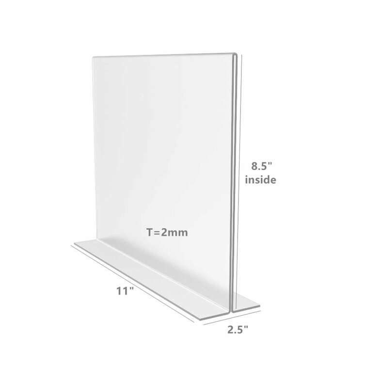 8 1/2 x 11 Tabletop Sign Holders, Vertical
