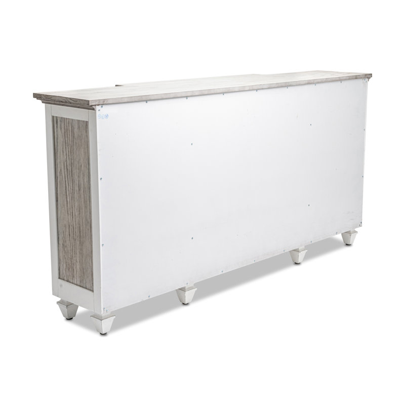 Islamorada - 4-Door Credenza - Dapple Grey and Blanc Finish