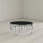 Capri Coffee Table | 36 Inch Round Glass Top | Melting Drip Design | Antique Finish-468261560