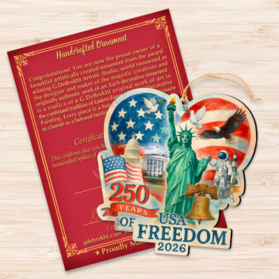 250th Anniversary Heart Ornament by G. DeBrekht