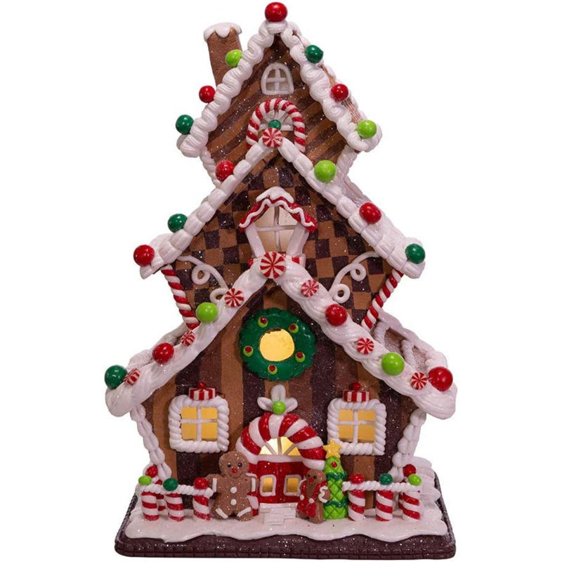Kurt Adler 13-Inch Gingerbread Cookie 3-Layered LED House