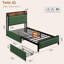 Structure de lit simple TG avec 2 tiroirs et station de charge, vert-1959065441-1959065447
