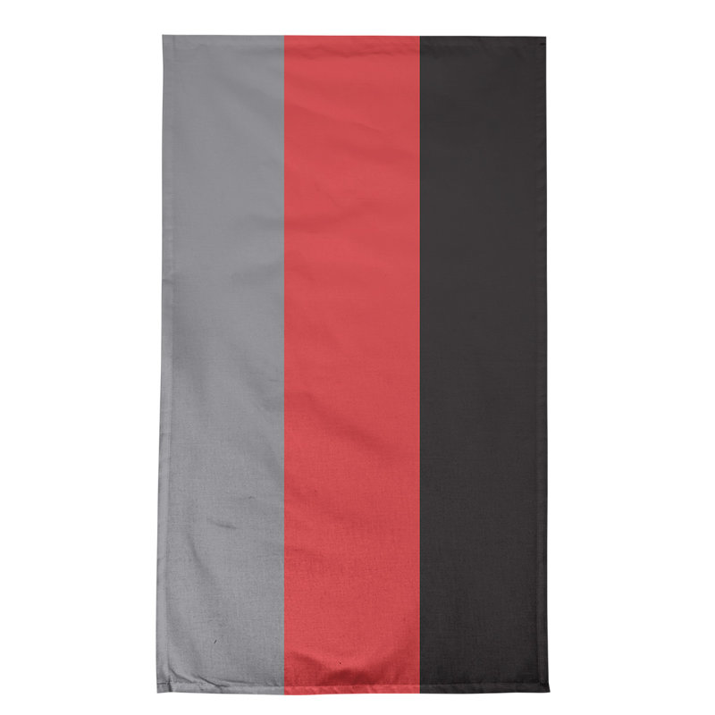 Serviette de thé hockey Anaheim, Sergé de coton, Gris mat / rouge / noir