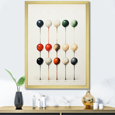 Palaichori Minimalisme Golf Tees IV - Art mural encadré de golf