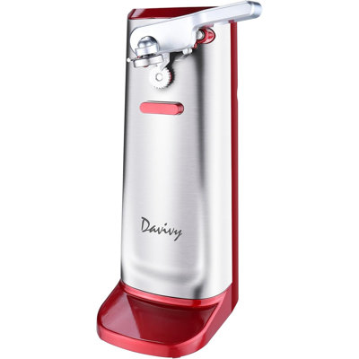 Davivy Stainless Steel Electric Can Opener Red