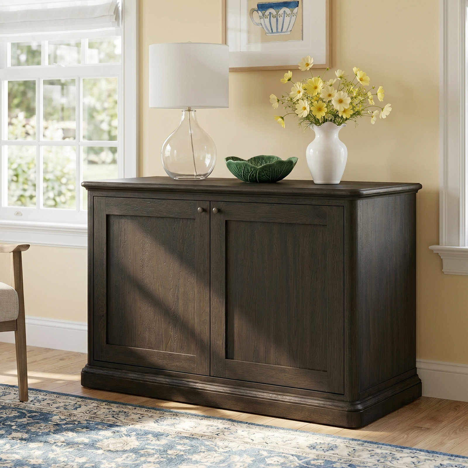 Dumont 2-Door Accent Cabinet, Black
