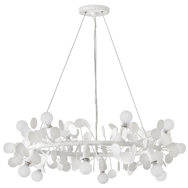  Lustre moyen à un niveau Lolli, Blanc