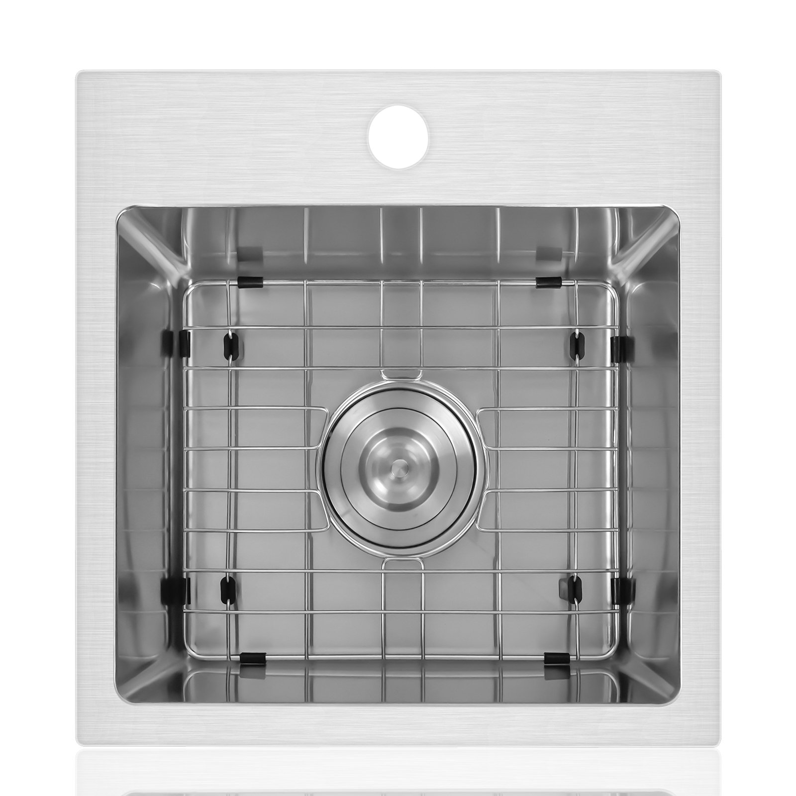 AQQRRA Dropin Topmount Single Bowl Kitchen Sink 18 Gauge Stainless
