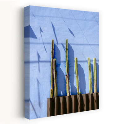 Contemporary Art Colourful Minimalist Abstract Cactus Architecture Summer Art