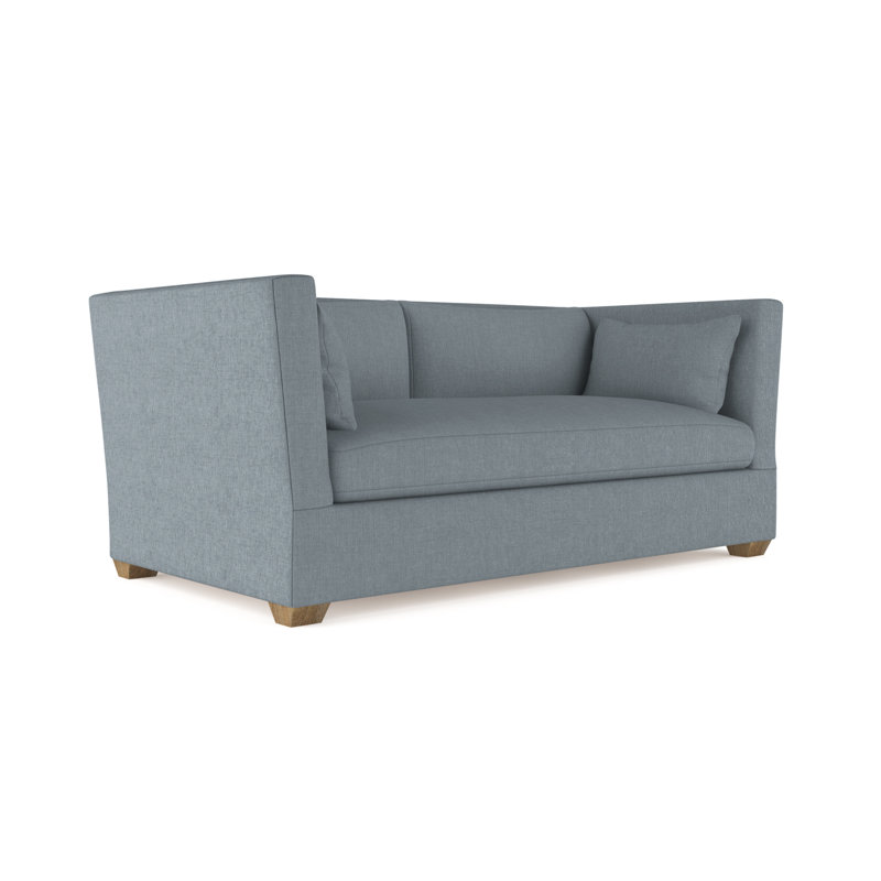 Canapé Rivington, H 31 po x l 84 po x P 37 po, Brume de lin Box Weave, Brun foncé
