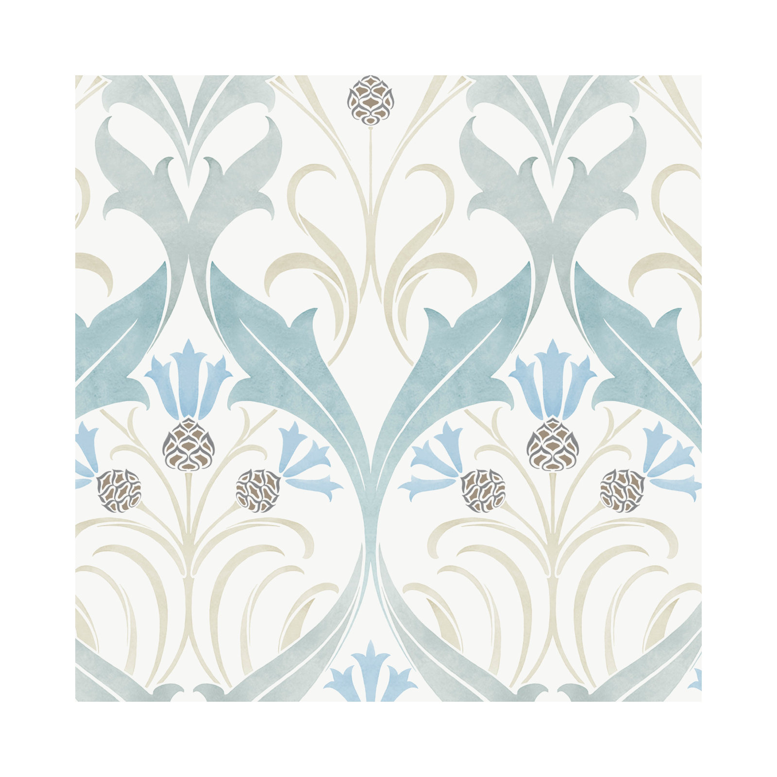 Harmon Floral Wallpaper, Teal