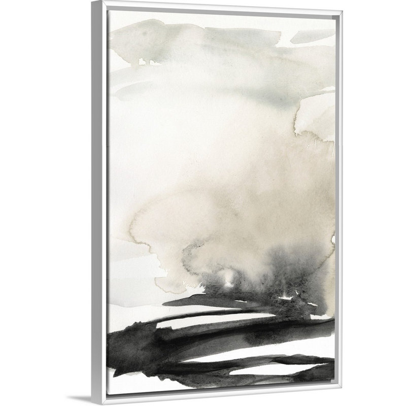 «Ebony Horizon Triptych I» par Jennifer Goldberger - reproduction d'art, H 38 po x l 26 po x P 1,75 po
