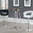 Jashanti Round Bar Table in Clear and Chrome