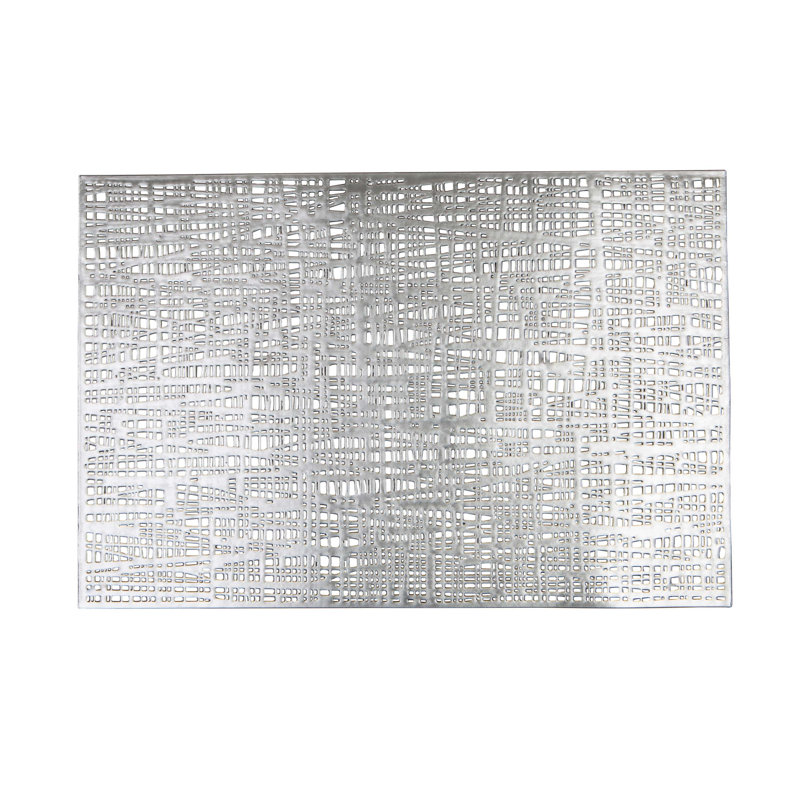 Ensemble de napperons en vinyle 4 pièces, Argent